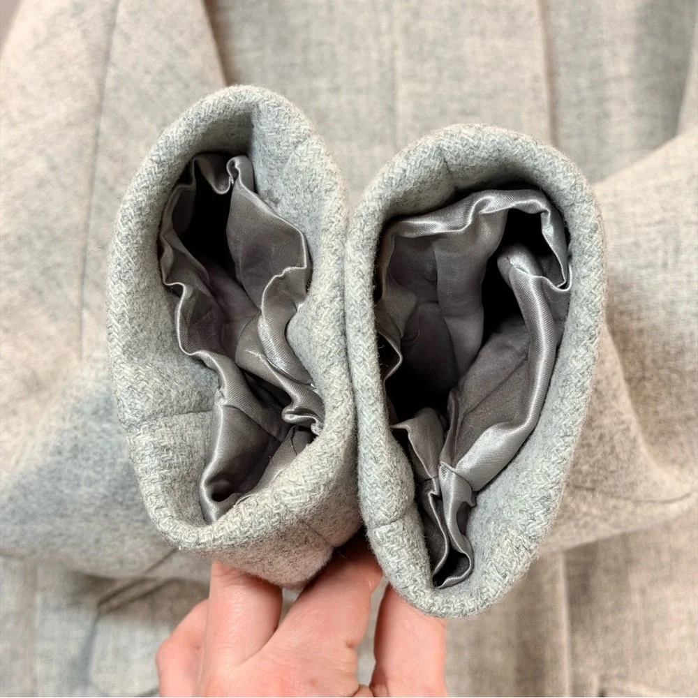 J. Crew Cocoon Coat in Italian Stadium Cloth by Nello Gori, Zip-Up - Womens 4 - Picture 12 of 16